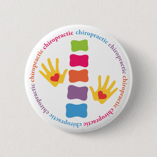 Chiropractic Hands and Spine Button