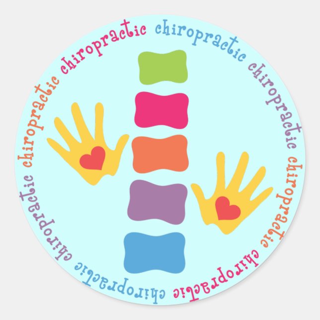 Chiropractic Hands and Spine Stickers (Front)
