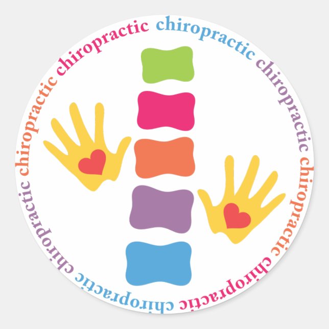 Chiropractic Hands and Spine Stickers (Front)