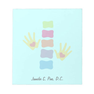 Chiropractic Hands Spine Personalised Notepad
