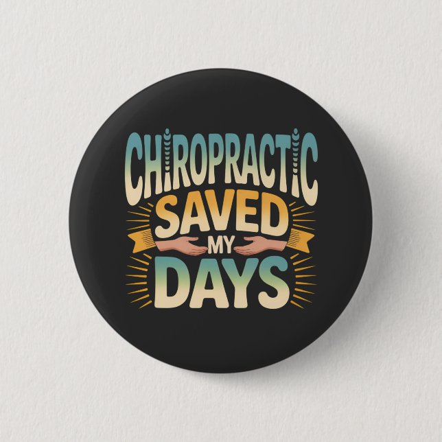 Chiropractic Healing and Back Pain Relief 6 Cm Round Badge (Front)