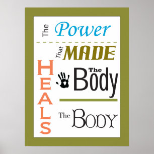 Chiropractic Heals the Body Quote Poster