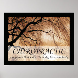 Chiropractic Heals the Body Quotes Sayings Poster