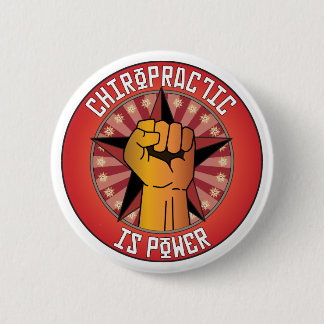 Chiropractic Is Power 6 Cm Round Badge