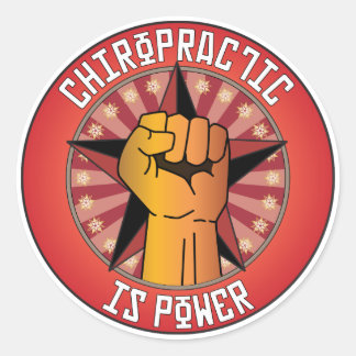 Chiropractic Is Power Classic Round Sticker