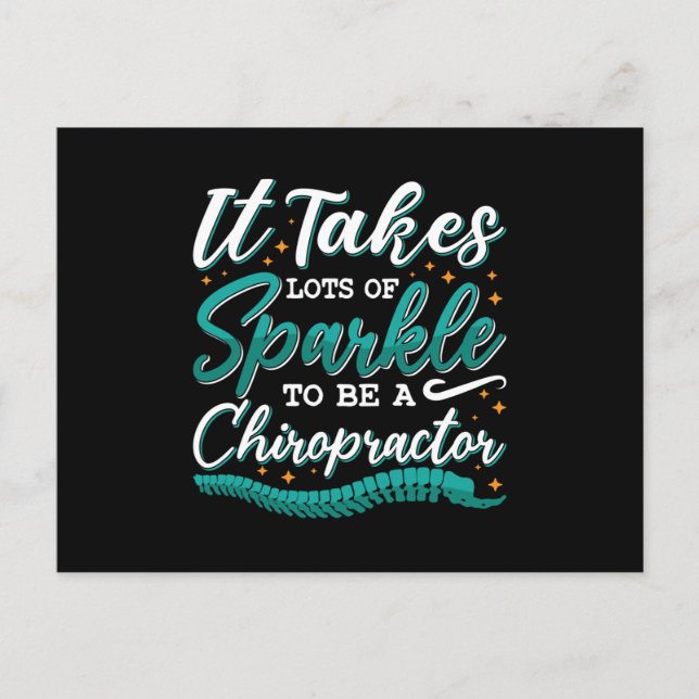Chiropractic It Takes Lots Of Sparkle Chiropractor Postcard (Front)