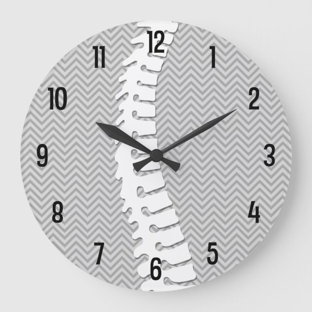 Chiropractic Lateral Spine Logo Wall Clock (Front)