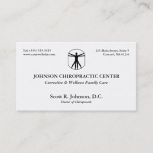 Chiropractic Logo Business Cards