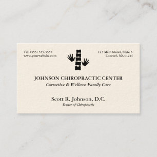 Chiropractic Logo Business Cards