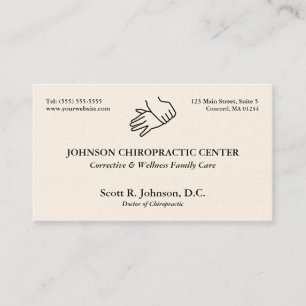 Chiropractic Logo Business Cards