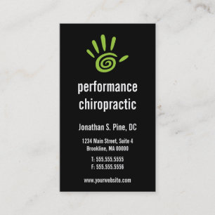 Chiropractic Logo Vertical Business Cards
