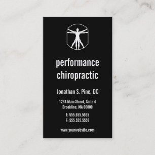 Chiropractic Logo Vertical Business Cards
