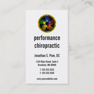 Chiropractic Logo Vertical Business Cards