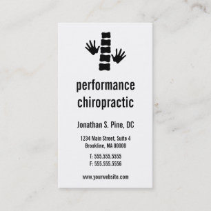 Chiropractic Logo Vertical Business Cards