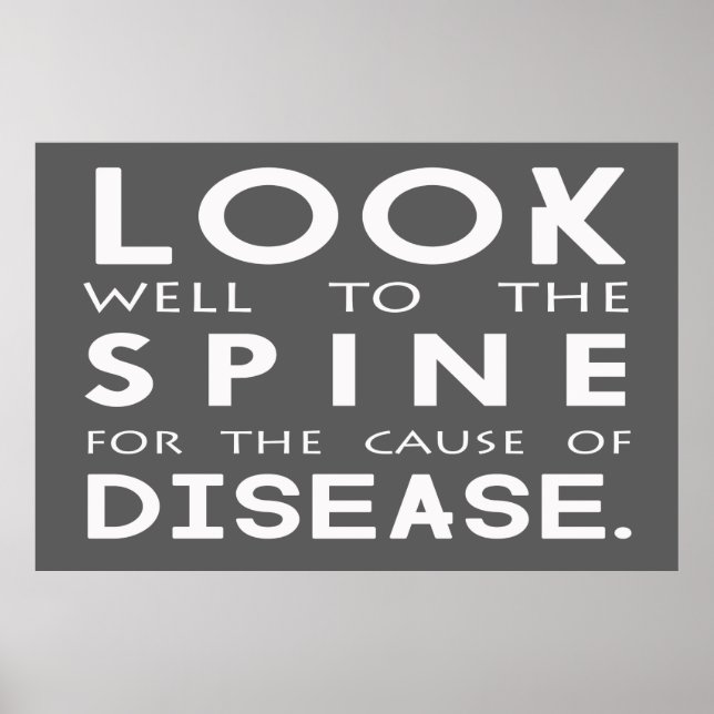 CHIROPRACTIC LOOK TO THE SPINE POSTER (Front)