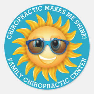 Chiropractic Makes Me Shine Custom Kids Stickers