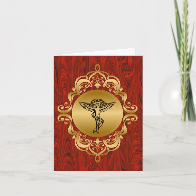 Chiropractic Medical Symbol Thank You Card (Front)