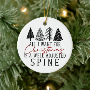 Chiropractic Ornament, Chiropractic Christmas,  Ceramic Tree Decoration