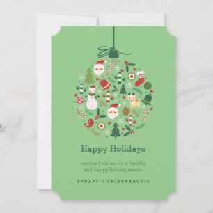 Chiropractic Ornament Flat Chiro Christmas Cards
