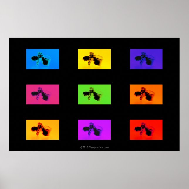 Chiropractic Poster: Lumbar Vertebrae Funk Poster (Front)