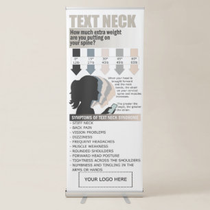 Chiropractic Poster, Text Neck Banner, Retractable Banner