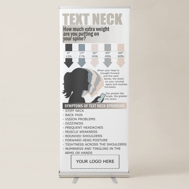 Chiropractic Poster, Text Neck Banner,  Retractable Banner (Front)