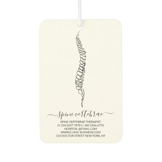 Chiropractic Service Chiro Chiropractor  Car Air Freshener (Front)