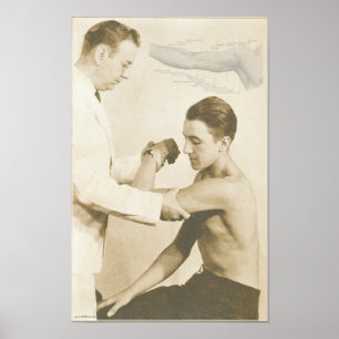 Chiropractic Shoulder Exam Vintage Print