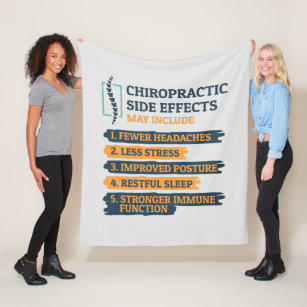 Chiropractic Side Effects Chiropractor Novelty Fleece Blanket