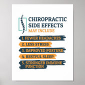 Chiropractic Side Effects Funny Chiropractor Gag Poster (Front)