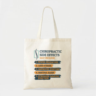 Chiropractic Side Effects Funny Chiropractor Gag Tote Bag