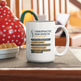 Chiropractic Side Effects Funny Chiropractor Two-Tone Coffee Mug