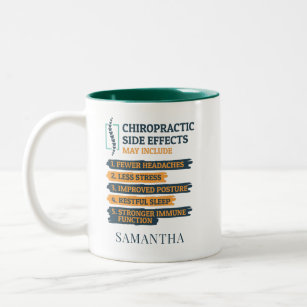 Chiropractic Side Effects Personalised Name Two-Tone Coffee Mug