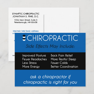 CHIROPRACTIC {Side Effects} Reactivation Recall Postcard