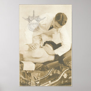 Chiropractic Spinal Adjustment Vintage Print