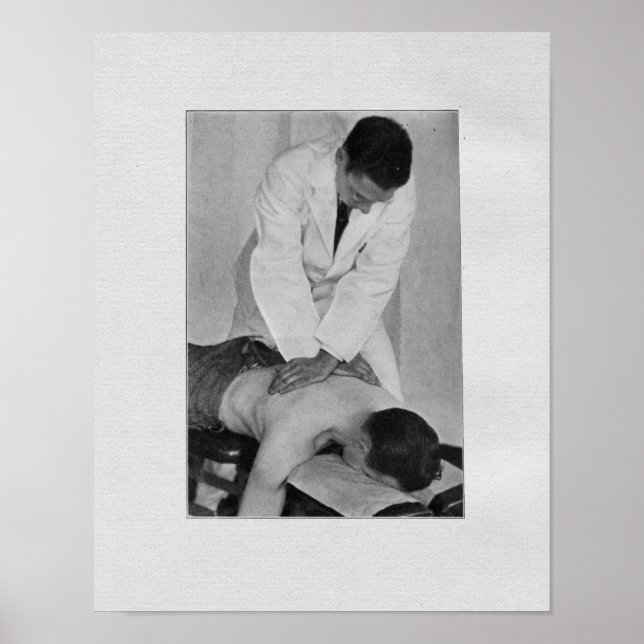 Chiropractic Spinal Adjustment Vintage Print (Front)