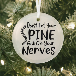 Chiropractic Spine on Nerves Chiropractor Holiday Glass Tree Decoration