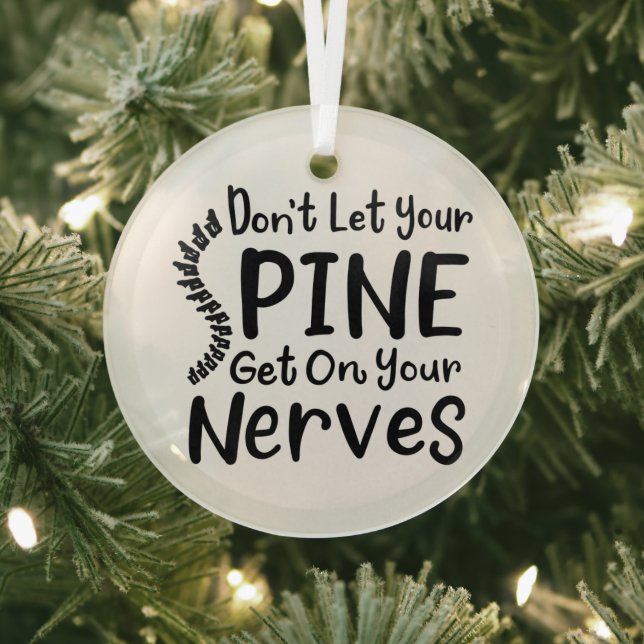 Chiropractic Spine on Nerves Chiropractor Holiday Glass Tree Decoration (Insitu)