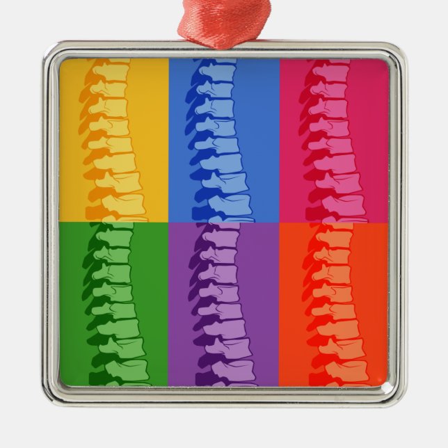 Chiropractic Spine Pop Art Ornament (Front)