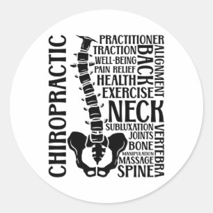 Chiropractic Spine Therapist Chiro Chiropractor Classic Round Sticker