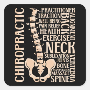 Chiropractic Spine Therapist Chiropractor Chiro Square Sticker