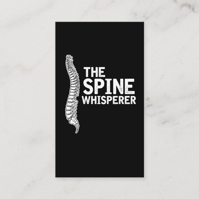 Chiropractic Spine Whisperer - Funny Chiropractor Business Card (Front)