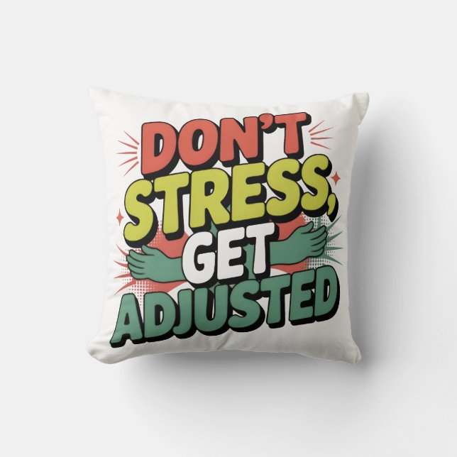 Chiropractic Stress Relief Back Adjustment Gift Cushion (Front)