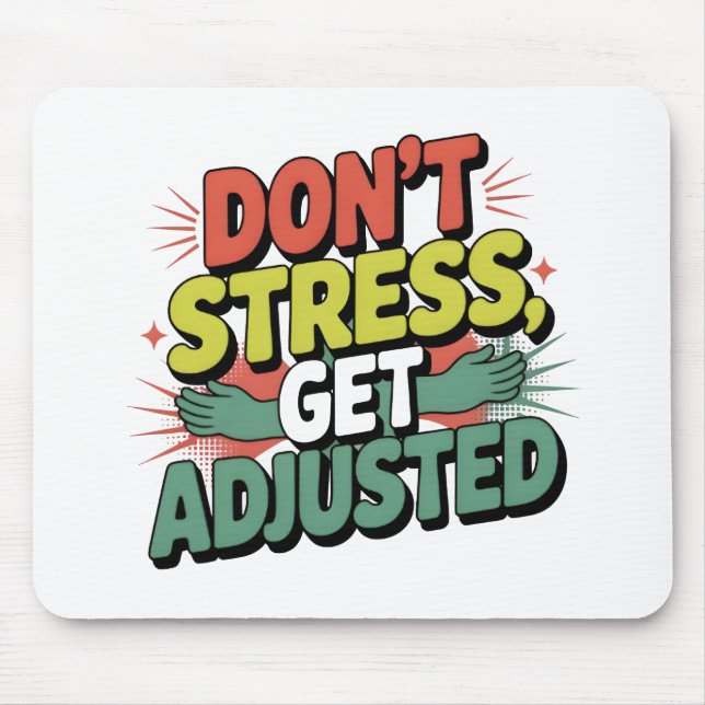 Chiropractic Stress Relief Back Adjustment Gift Mouse Mat (Front)