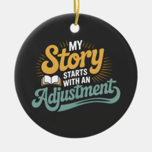 Chiropractic Student Motivation Spine Quote Ceramic Tree Decoration