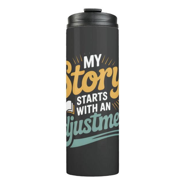 Chiropractic Student Motivation Spine Quote Thermal Tumbler (Front)