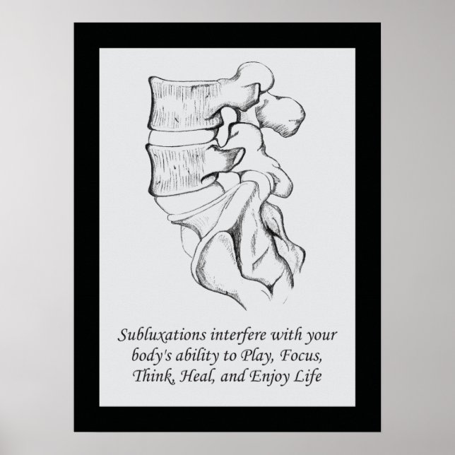 Chiropractic Subluxation Quote Poster (Front)