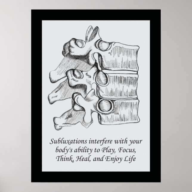 Chiropractic Subluxation Quote Poster (Front)