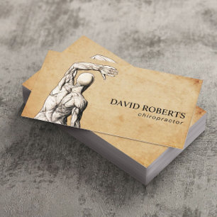 Chiropractic Vintage Anatomy Chiropractor Business Card