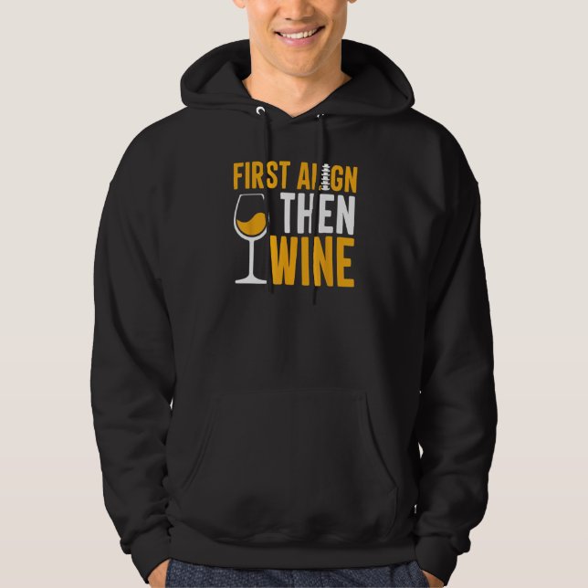 Chiropractic Wine  Chiropractor Assistant Graphic Hoodie (Front)